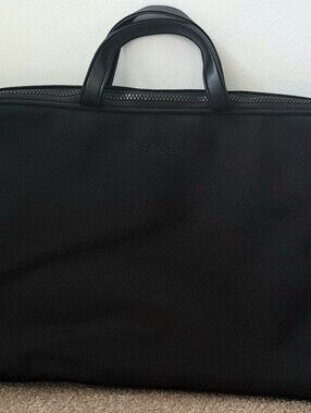 Kiyto Black Men's Professional Briefcase with Top Handles Including Dust Bag